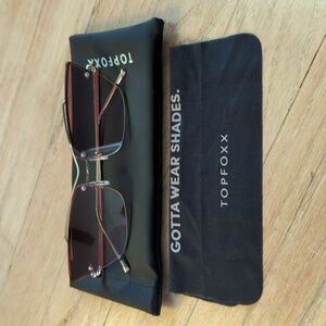 Topfoxx Women's Gold and Brown CLEO Sunglasses